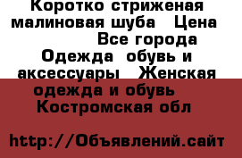 Коротко стриженая малиновая шуба › Цена ­ 10 000 - Все города Одежда, обувь и аксессуары » Женская одежда и обувь   . Костромская обл.